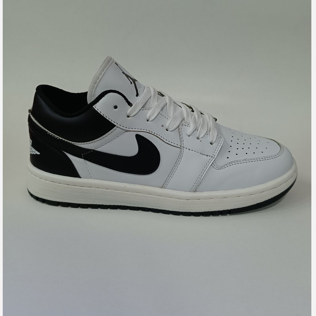 خرید اینترنتی قیمت کتونی مردانه جردن 1 سفید مشکی