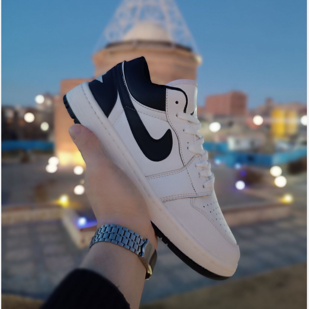 خرید اینترنتی قیمت کتونی مردانه جردن 1 سفید مشکی