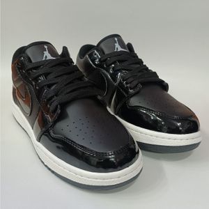 مشخصات کتونی مردانه جردن 1 ورنی مشکی کیفیت بالا