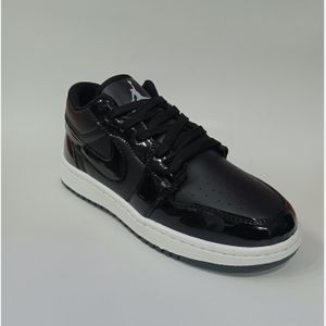 قیمت ارزان کتونی مردانه جردن 1 ورنی مشکی کیفیت بالا