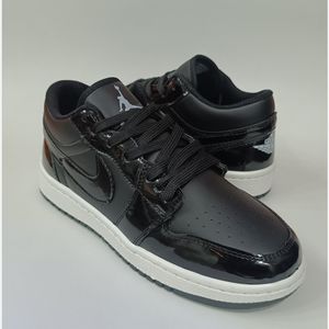 مشخصات کتونی مردانه جردن 1 ورنی مشکی کیفیت بالا