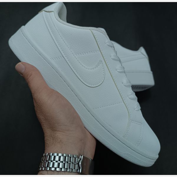 کتونی ونس مردانه تمام سفید نایک کورت رویال 2 کیفیت بالا(زیره لاستیک)