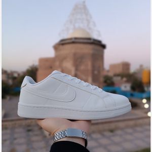 کتونی ونس مردانه تمام سفید نایک کورت رویال 2 کیفیت بالا(زیره لاستیک)