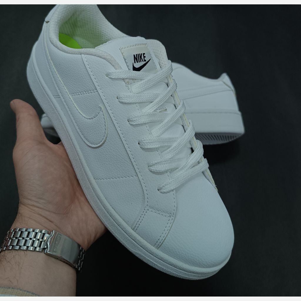 مشخصات کتونی ونس مردانه تمام سفید نایک کیفیت بالا(زیره لاستیک)