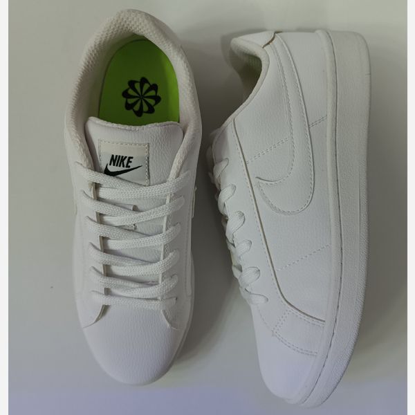 کتونی ونس مردانه تمام سفید نایک کورت رویال 2 کیفیت بالا(زیره لاستیک)