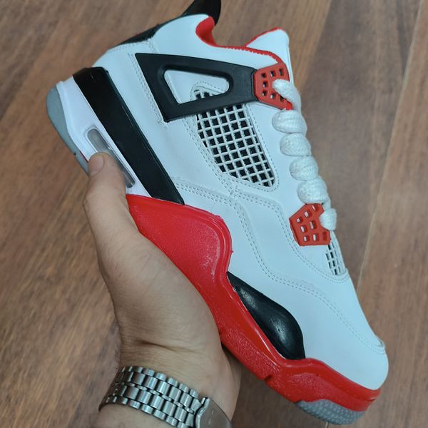 کتونی جردن 4 چهار سفید قرمز