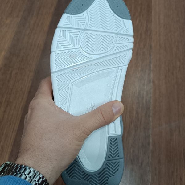 کتونی مردانه جردن 4 چهار سفید طوسی