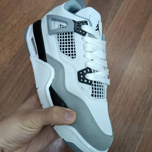 کتونی مردانه جردن 4 چهار سفید طوسی