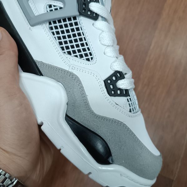 کتونی مردانه جردن 4 چهار سفید طوسی