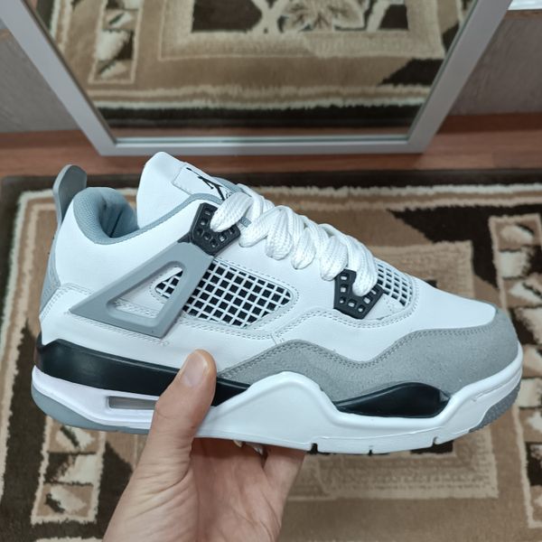 کتونی مردانه جردن 4 چهار سفید طوسی