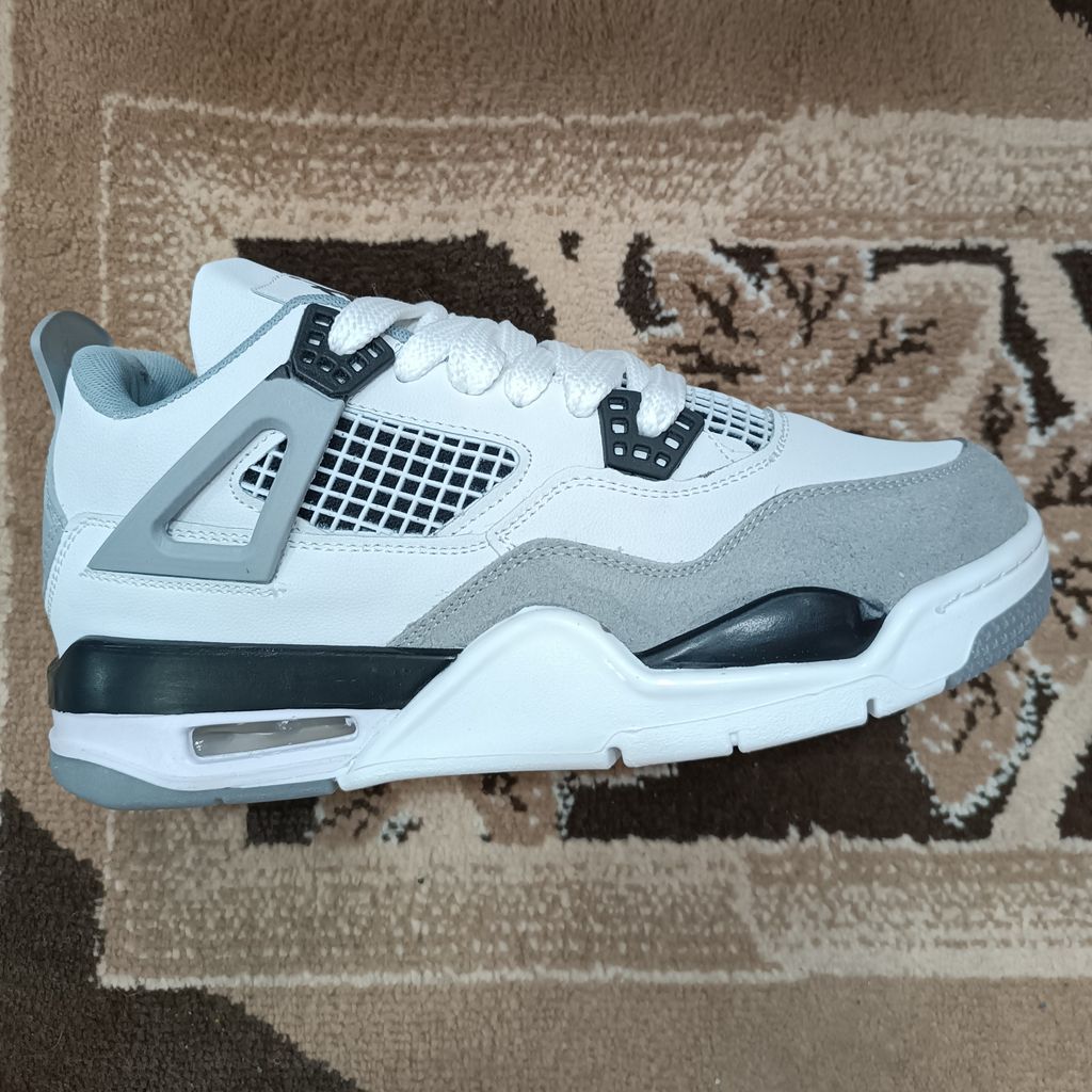 خرید انلاین کتونی مردانه جردن 4 چهار سفید طوسی