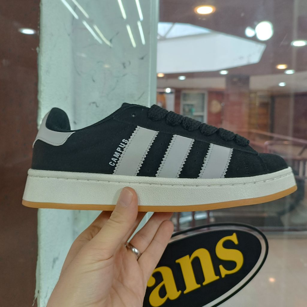 خرید اینترنتی قیمت کتونی مردانه آدیداس کامپوس کیفیت بالا مشکی طوسی