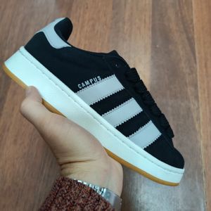 خرید اینترنتی قیمت کتونی مردانه آدیداس کامپوس کیفیت بالا مشکی طوسی