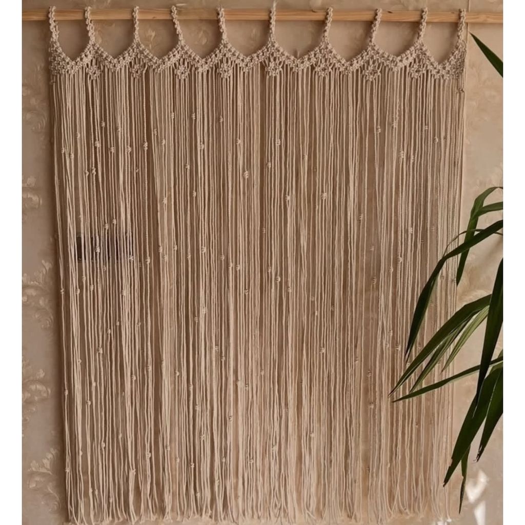 مشخصات پرده مکرومه اویز مدل نگین