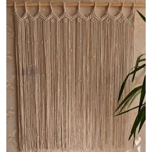 پرده مکرومه اویز مدل نگین