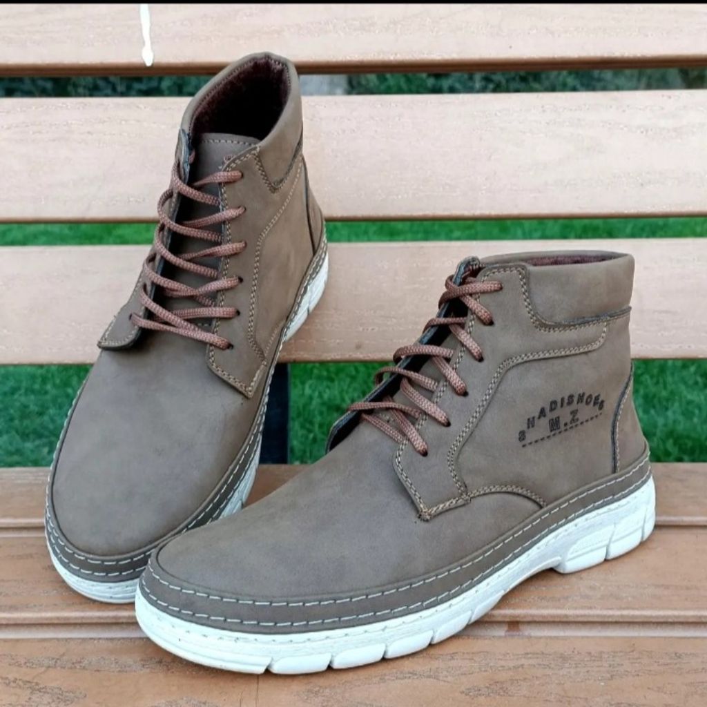 قیمت ارزان نیم بوت مردانه بندی رنگ سدری سایز 40 تا 44