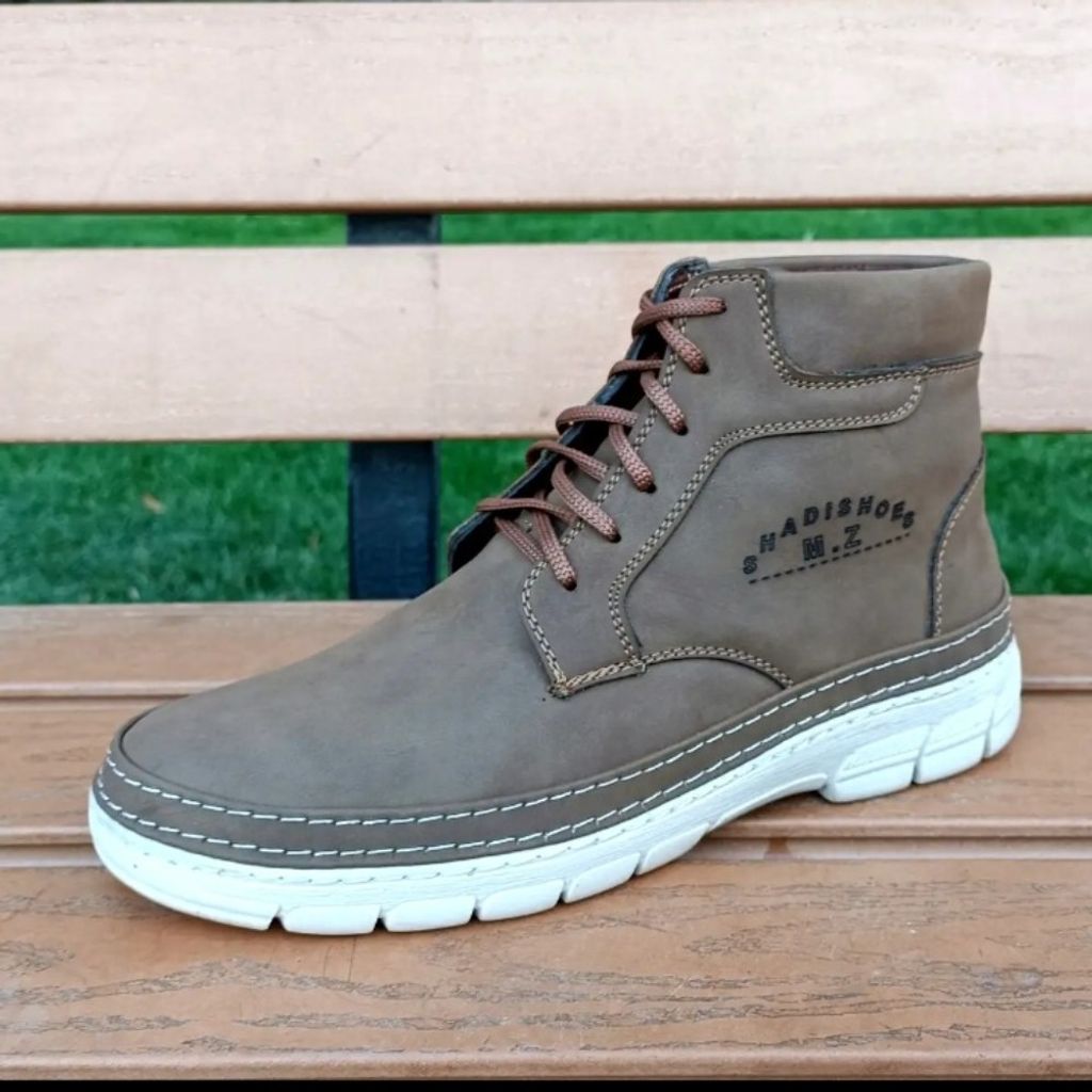 خرید انلاین نیم بوت مردانه بندی رنگ سدری سایز 40 تا 44