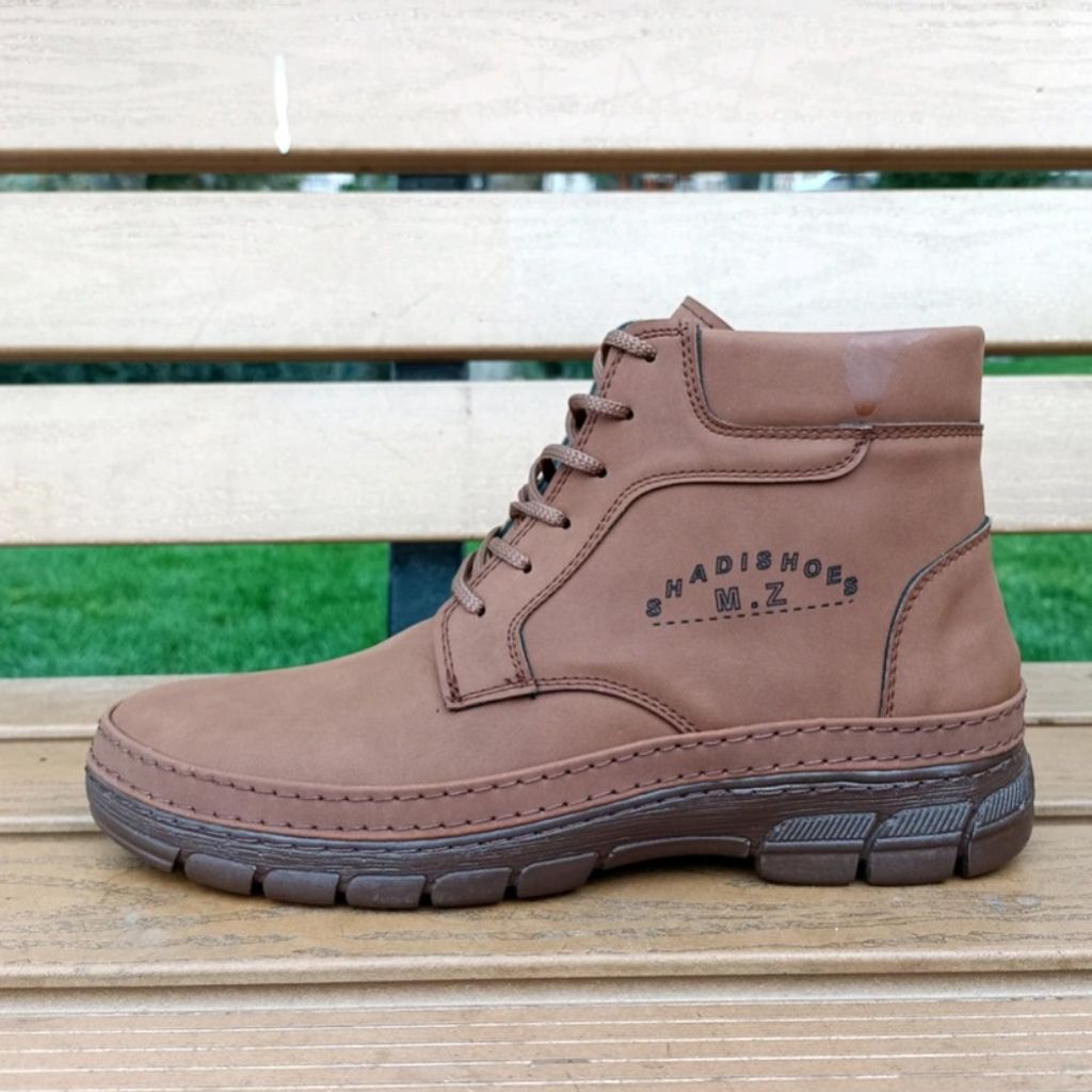 قیمت نیم‌بوت مردانه بندی رنگ حنایی سایز 40 تا 44