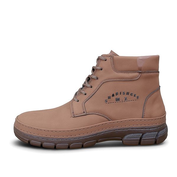 نیم‌بوت مردانه بندی رنگ حنایی سایز 40 تا 44