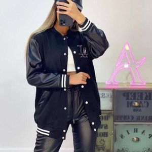 مشخصات مانتو آستین چرم بیسبالی