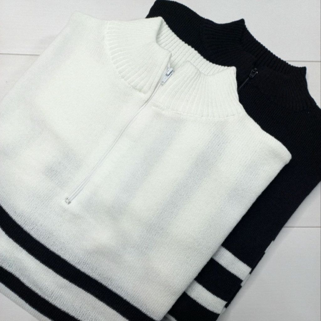 فروش اینترنتی بلوز بافت پینترستی زیپی