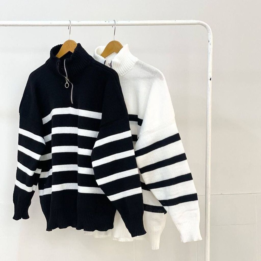 قیمت ارزان بلوز بافت پینترستی زیپی