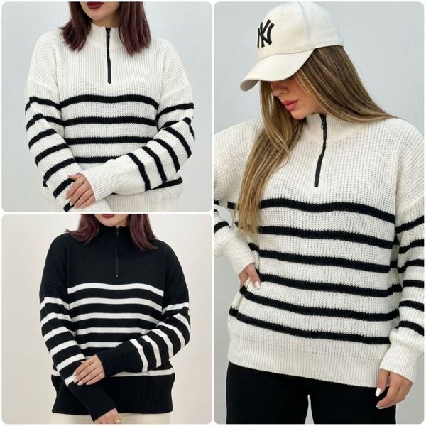 بلوز بافت پینترستی زیپی