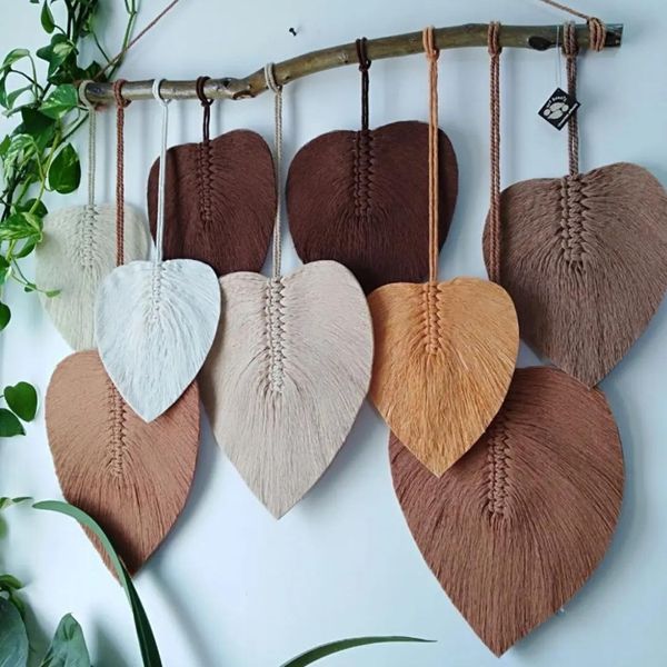 دیوارکوب برگ مکرومه مدل نازدونه