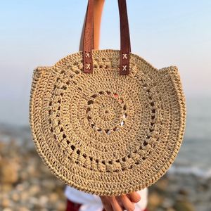 کیف مکر‌ومه بافی مدل رافیا