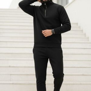 مشخصات ست سوییشرت نیم زیپ و شلوار اسپرت