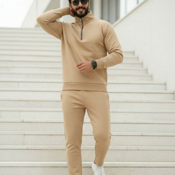 ست سوییشرت نیم زیپ و شلوار اسپرت