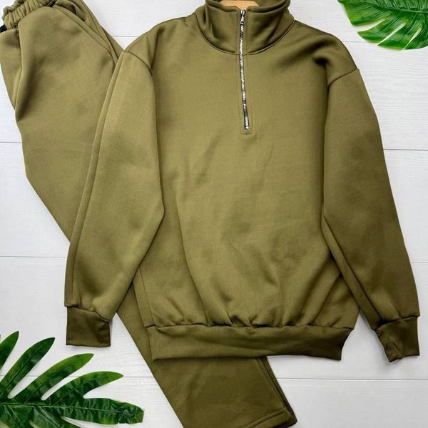 ست سوییشرت نیم زیپ و شلوار اسپرت