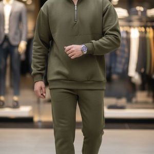 خرید اینترنتی ست سوییشرت نیم زیپ و شلوار اسپرت