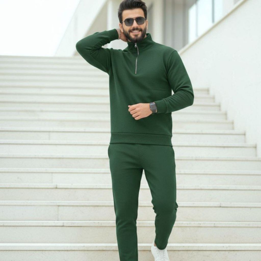 قیمت ست سوییشرت نیم زیپ و شلوار اسپرت