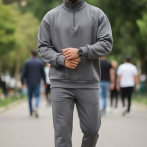 قیمت ارزان ست سوییشرت نیم زیپ و شلوار اسپرت