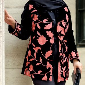 خرید آنلاین مانتو مخمل مجلسی زنانه