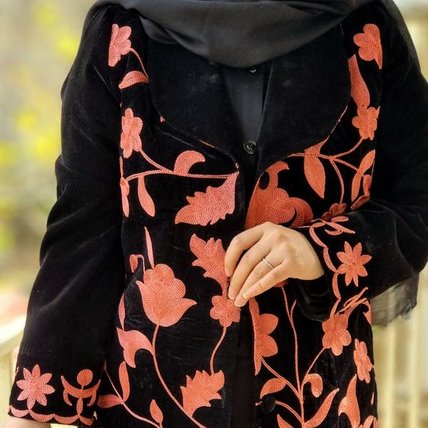 مانتو مخمل مجلسی زنانه