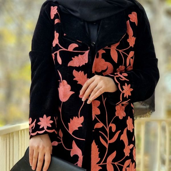 مانتو مخمل مجلسی زنانه