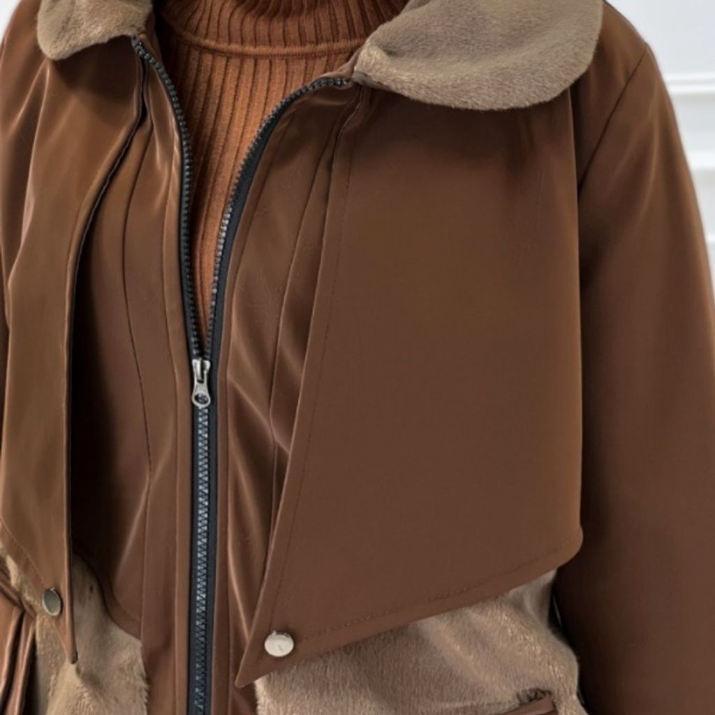 خرید انلاین پالتو پایین خز پارسی