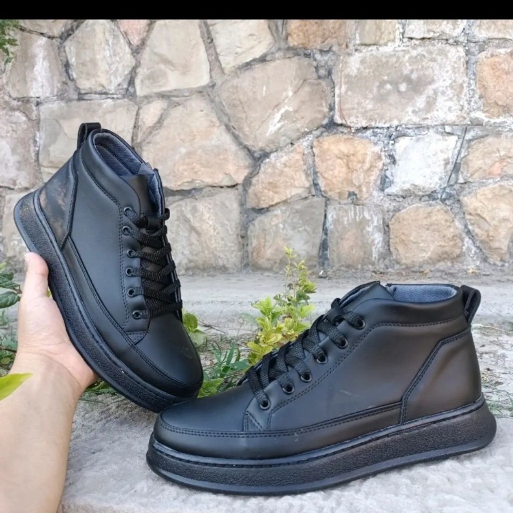 قیمت نیم بوت مردانه اسپرت زیپدار رنگ مشکی سایز 40 تا 44