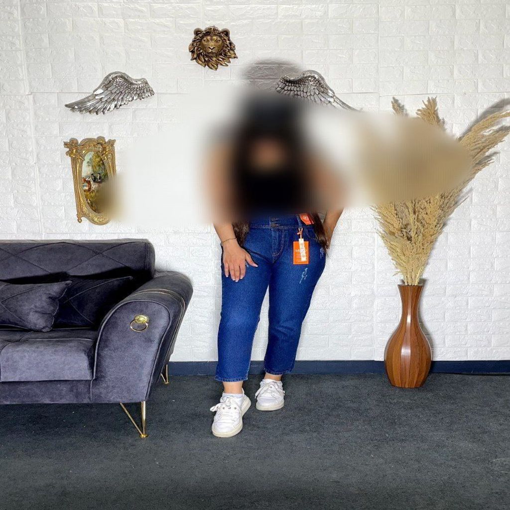 خرید اینترنتی قیمت شلوار لی زنانه مام فیت قواره بزرگ