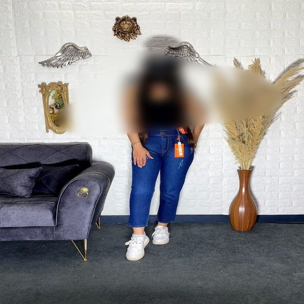 شلوار لی زنانه مام فیت قواره بزرگ