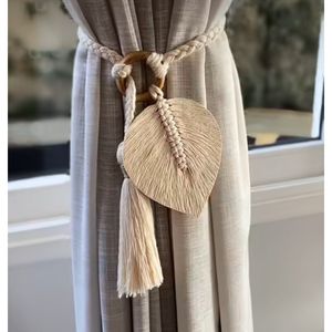 هولدر پرده مکرومه بافی مدل برگی