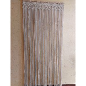 پرده مکرومه بافی مدل طاووس