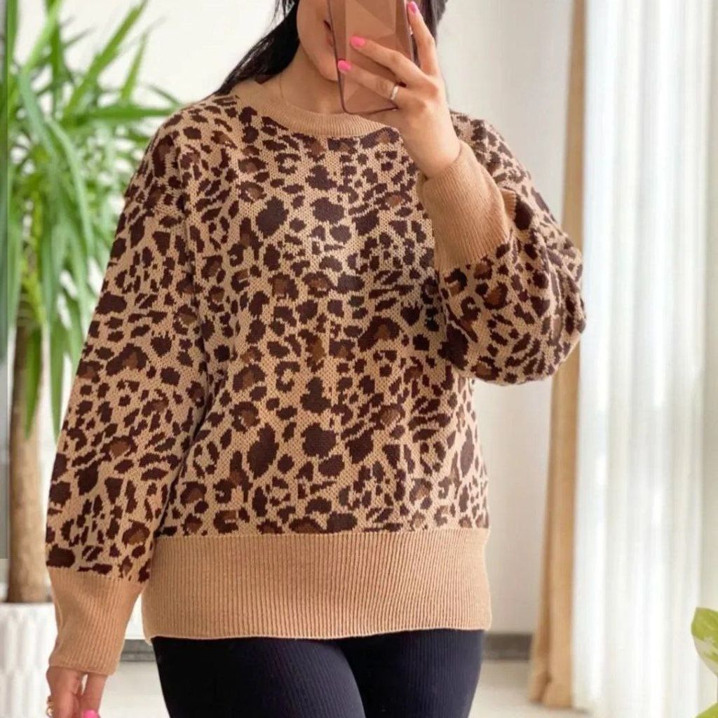 خرید انلاین بلوز بافت پلنگی