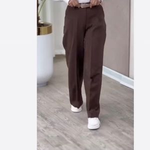 خرید اینترنتی قیمت شلوار بگ مازراتی قهوه ای سرمه ای مشکی کرم  زیپ و دکمه کمربند خور
