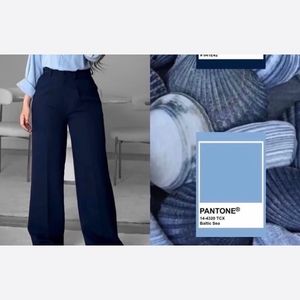 شلوار بگ مازراتی ضخیم گرم بالا سرمه ای و مشکی سایز 38 تا 50