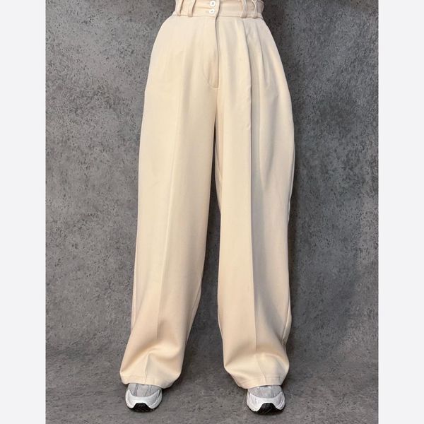 شلوار بگ مازراتی اعلا زنانه زیپ و دکمه