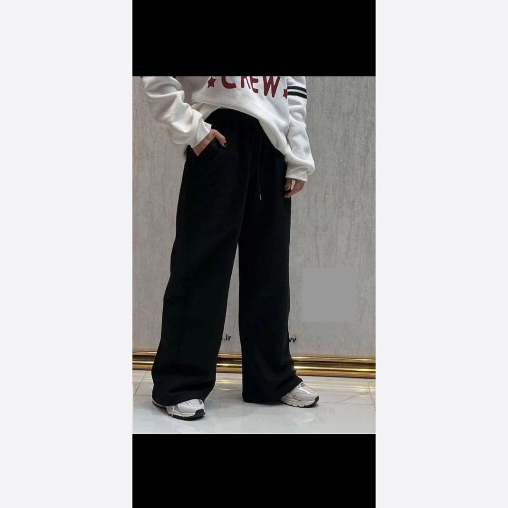 خرید اینترنتی قیمت شلوار بگ داخل کرکی مشکی