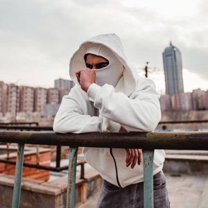 هودی نینجا دخترانه و پسرانه مشکی و سفید